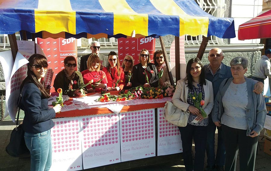 Socijaldemokratski Forum ena SDP-a u akciji Omiljeni cvijet Ane Rukavine