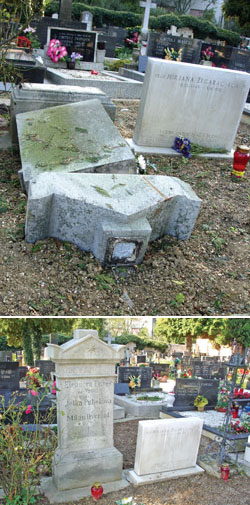 Spomenik na grobnici obitelji egarac nakon ruenja vraen u prvobitno stanje