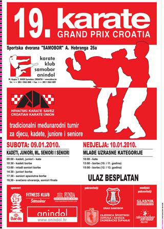 NAJAVA - 19. tradicionalni karate turnir GRAND PRIX CROATIA 